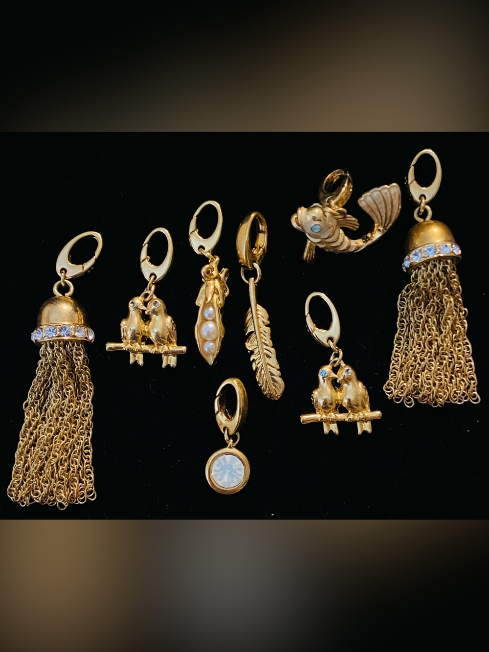 Spartina 449 18 Kt Gold Plated Discontinued Charms Pendants Lot Of 8 Rare